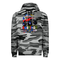 Slate Camo All American Boy 4th july Premium Hoodie - CowGirlArtShop
