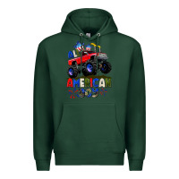 Sports Green All American Boy 4th july Premium Hoodie - CowGirlArtShop