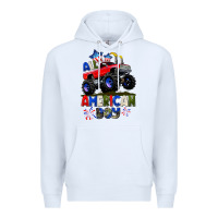 White All American Boy 4th july Premium Hoodie - CowGirlArtShop