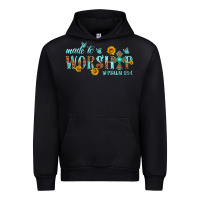 Black made to worship with sunflowers Urban Hoodie - HRA Design Shop