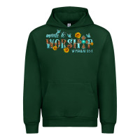 Forest Green made to worship with sunflowers Urban Hoodie - HRA Design Shop