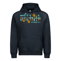 Navy made to worship with sunflowers Urban Hoodie - HRA Design Shop