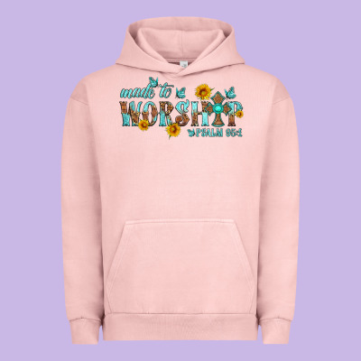 Made To Worship With Sunflowers Urban Hoodie Designed By Hra Design Shop