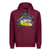 Burgundy camp more worry less Premium Hoodie - SublimationCraftShop