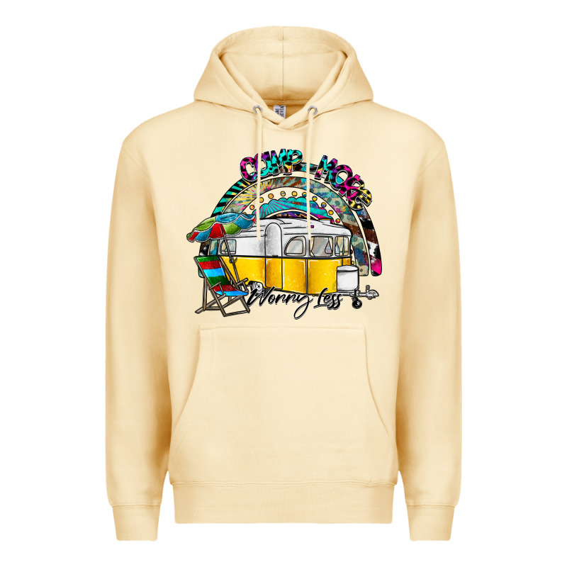 Camp More Worry Less Premium Hoodie by SublimationCraftShop | Teevron
