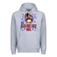 Heather Grey All American girl Premium Hoodie - Neo Western
