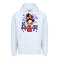 White All American girl Premium Hoodie - Neo Western