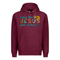 Burgundy i don't think jesus done it that way Premium Hoodie - HRA Design Shop