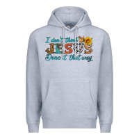 Heather Grey i don't think jesus done it that way Premium Hoodie - HRA Design Shop