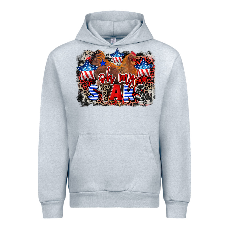 Oh My Stars Chicken 4th Of July Urban Hoodie by CowGirlArtShop | Teevron