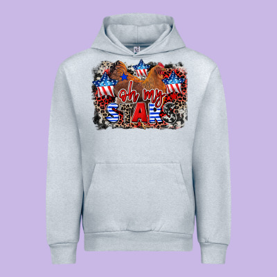 Oh My Stars Chicken 4th Of July Urban Hoodie Designed By Cowgirlartshop