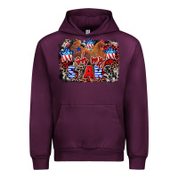Mauve Wine Oh my stars chicken 4th of july Urban Hoodie - CowGirlArtShop