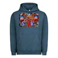 Pigment Midnight Navy Oh my stars chicken 4th of july Urban Hoodie - CowGirlArtShop