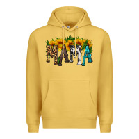 Antique Gold mama with sunflower Premium Hoodie - HRA Design Shop