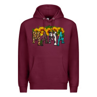Burgundy mama with sunflower Premium Hoodie - HRA Design Shop