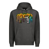 Charcoal Heather mama with sunflower Premium Hoodie - HRA Design Shop
