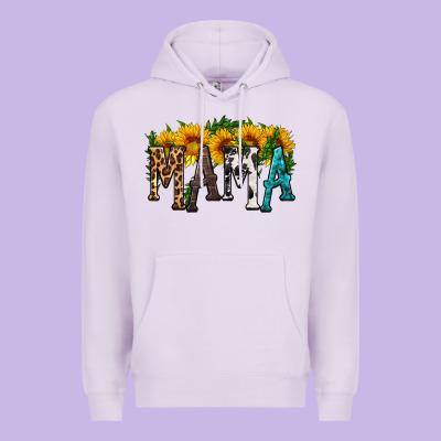 Mama With Sunflower Premium Hoodie Designed By Hra Design Shop