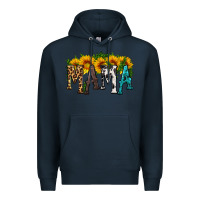 Navy mama with sunflower Premium Hoodie - HRA Design Shop