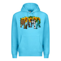 Ocean Blue mama with sunflower Premium Hoodie - HRA Design Shop