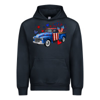Navy 4th of July American flag truck Urban Hoodie - Neo Western
