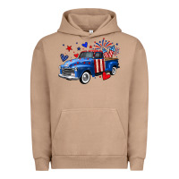Pigment Burro 4th of July American flag truck Urban Hoodie - Neo Western