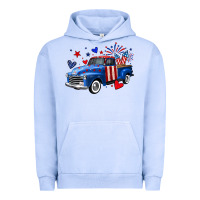 Pigment Grape Ice 4th of July American flag truck Urban Hoodie - Neo Western