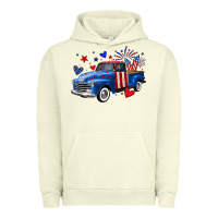 Pigment Pistachio 4th of July American flag truck Urban Hoodie - Neo Western