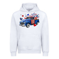 White 4th of July American flag truck Urban Hoodie - Neo Western