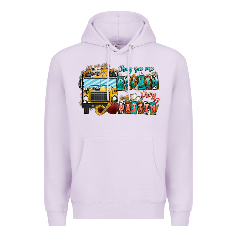 They See Me Rollin' They Waiting Premium Hoodie by CowhideDigitalArt | Teevron