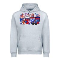 Heather Grey 4th of July coffee drinks Urban Hoodie - Neo Western