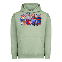 Pigment Oil Green 4th of July coffee drinks Urban Hoodie - Neo Western