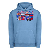 Pigment Pebble Blue 4th of July coffee drinks Urban Hoodie - Neo Western