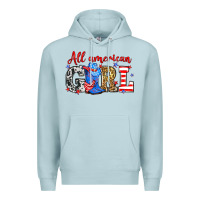 Blue Mist All American girl Premium Hoodie - Neo Western