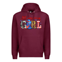 Burgundy All American girl Premium Hoodie - Neo Western