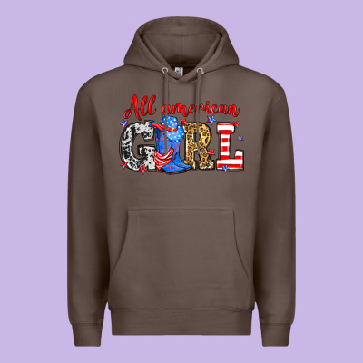 All American Girl Premium Hoodie Designed By Neo Western