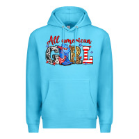 Ocean Blue All American girl Premium Hoodie - Neo Western