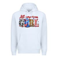 White All American girl Premium Hoodie - Neo Western