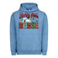 Pigment Pebble Blue santa is favorite nurse Urban Hoodie - CowhideDigitalArt