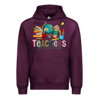 Mauve Wine Teachers Change The World Urban Hoodie - CowhideDigitalArt