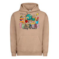 Pigment Burro Teachers Change The World Urban Hoodie - CowhideDigitalArt