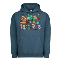 Pigment Midnight Navy Teachers Change The World Urban Hoodie - CowhideDigitalArt