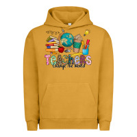 Pigment Peanut Butter Teachers Change The World Urban Hoodie - CowhideDigitalArt