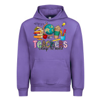Tulip Teachers Change The World Urban Hoodie - CowhideDigitalArt