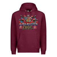 Burgundy All American dude 4th of July Premium Hoodie - CowGirlArtShop