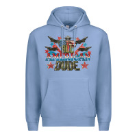 Colony Blue All American dude 4th of July Premium Hoodie - CowGirlArtShop