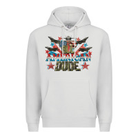 Dove Grey All American dude 4th of July Premium Hoodie - CowGirlArtShop
