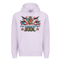 Lilac All American dude 4th of July Premium Hoodie - CowGirlArtShop