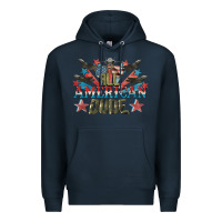 Navy All American dude 4th of July Premium Hoodie - CowGirlArtShop