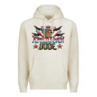 Oatmeal Heather All American dude 4th of July Premium Hoodie - CowGirlArtShop