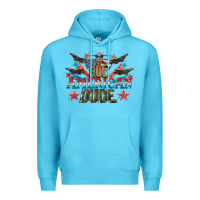 Ocean Blue All American dude 4th of July Premium Hoodie - CowGirlArtShop
